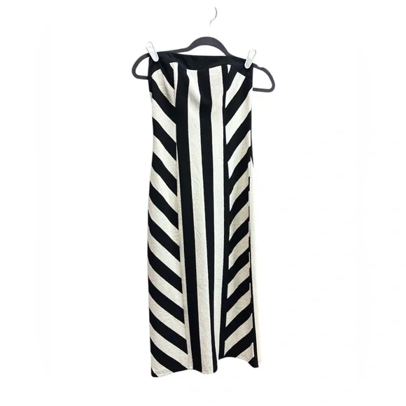 NWOT Lulu’s Captivating Choice Black Ivory Stripe Midi Dress Sz S $65 Small - Picture 6 of 7